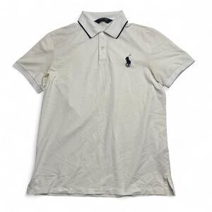 Polo Golf Ralph Lauren Polo Shirt Cream Big Pony Logo Size L